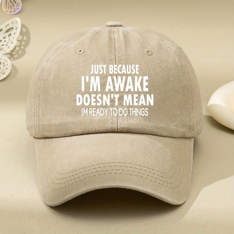Letter Printed Hats for Men and Women, Retro and Versatile Soft Top, Curved Brim, Small Baseball Cap with Face, Outdoor Leisure