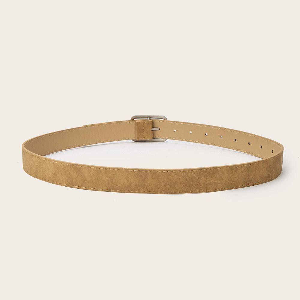 Trendy Pin Buckle Suede Leather Belt Casual Luxury Design Business Waist Belt Retro Waistband For Women
