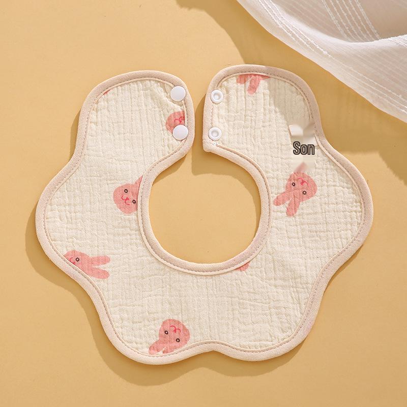 Vattentät Kreppbomull Petal Haklapp för Bebisar - Höst/Vinter Tecknad Design