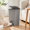 Modern Bathroom Waste Can Pedal Trash Can, with Dual-mode Lid, Easy Access Garbage Foot Bin Odor-proof Slim Solid Color Basket, for And Kitchen