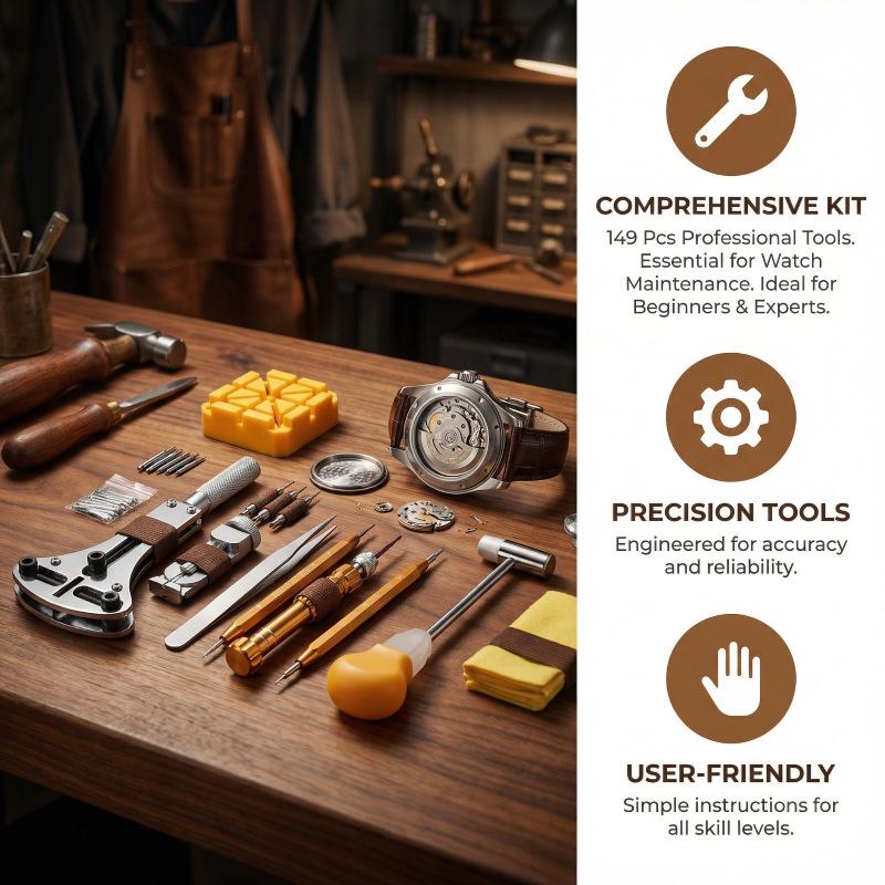 Watch Case Press & Opener Tool Kit for Battery & Band Replacement