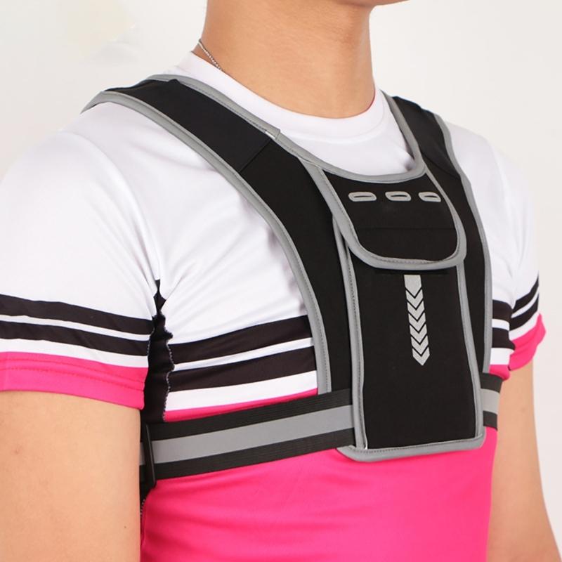 Adjustable Running Vest Phone Holder Breathable Lightweight Running Chest Pack