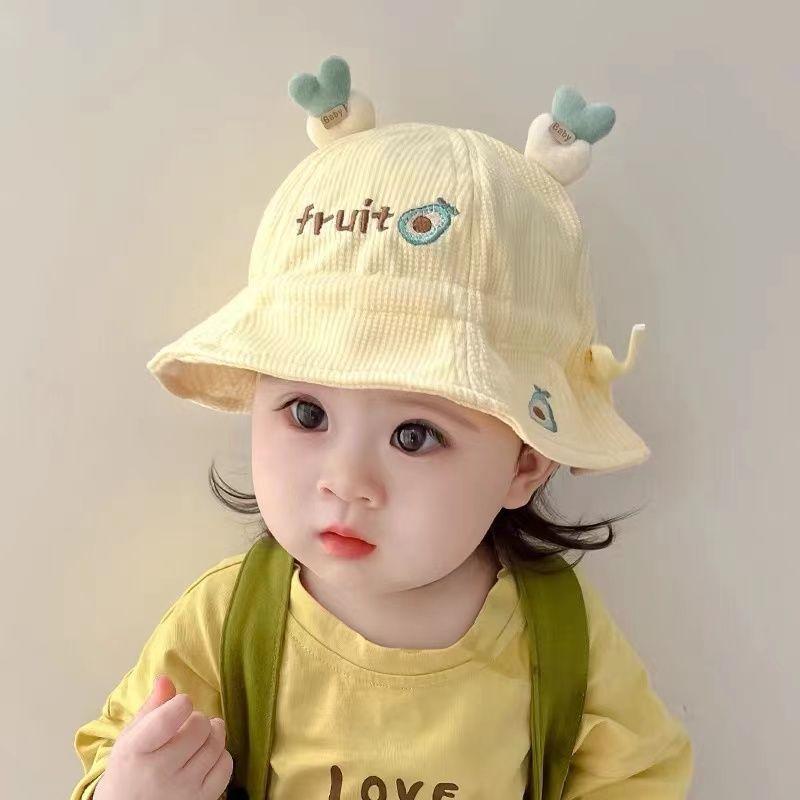 Cute Baby Bucket Hat for Spring and Autumn Adorable Newborn Sun Protection Cap for Boys and Girls Soft Brimmed Fisherman Hat