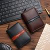 Men RFID Blocking Credit Card Holder Genuine Leather Wallet Zipper Card Case Accordion Card Organizer Coin Pocket Mini Wallet