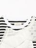 Beams Boy Tee Bias Frill Big One Size S/S [Special Order] TORI-TO T-Shirt, Women's, Black/White,