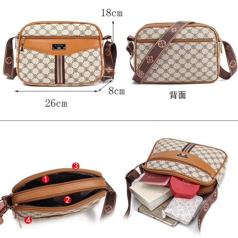 Women's Square Bag Crossbody Bag Multi-compartment Hot-selling Fashion Letter Printing Shoulder Bag Classic