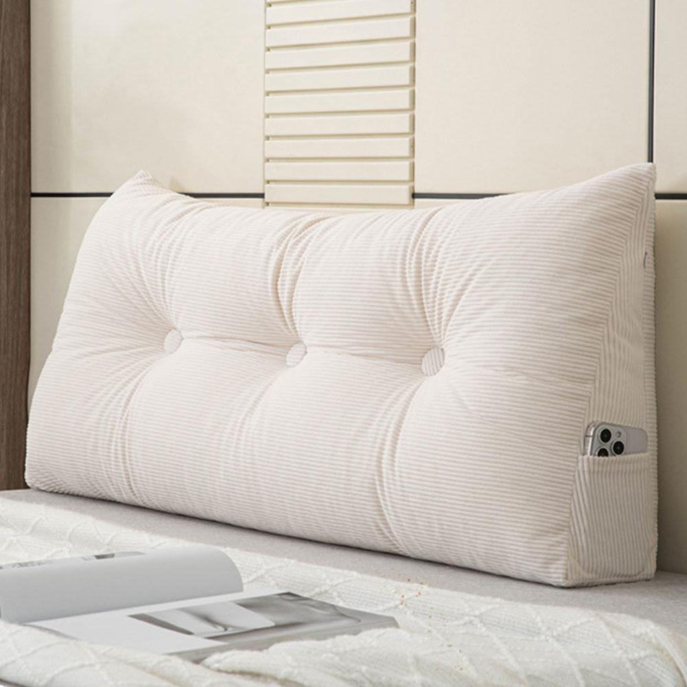 European Headboard Pillow Triangular Wedge Headboard Cushion Thickened Bed Headrest Pillow Removable Reading Backrest