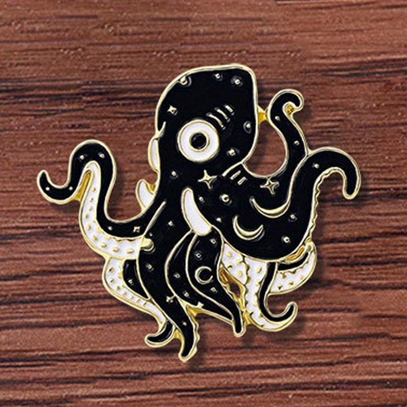 Halloween Ghost Octopus Brooch Accessories Devil Clothes Needle Buckle Horror Animal Badge