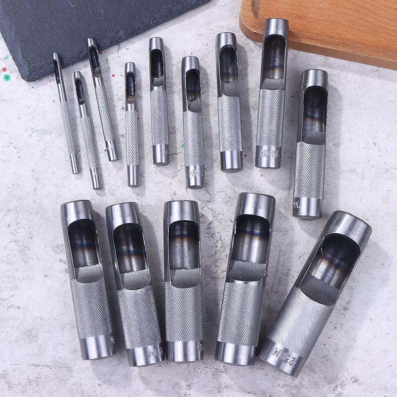 1Pc Punching Leather 3-25Mm Hole Punch Round Steel Leather Craft Hollow Hole Punch For Metal Gaskets Leather Plastic Rubber