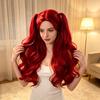 Lange rote Perücke für Kostümparty und Cosplay-Accessoire