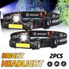 Farol LED COB recarregável USB, farol magnético forte e potente, super brilhante, à prova d'água, para pesca ao ar livre