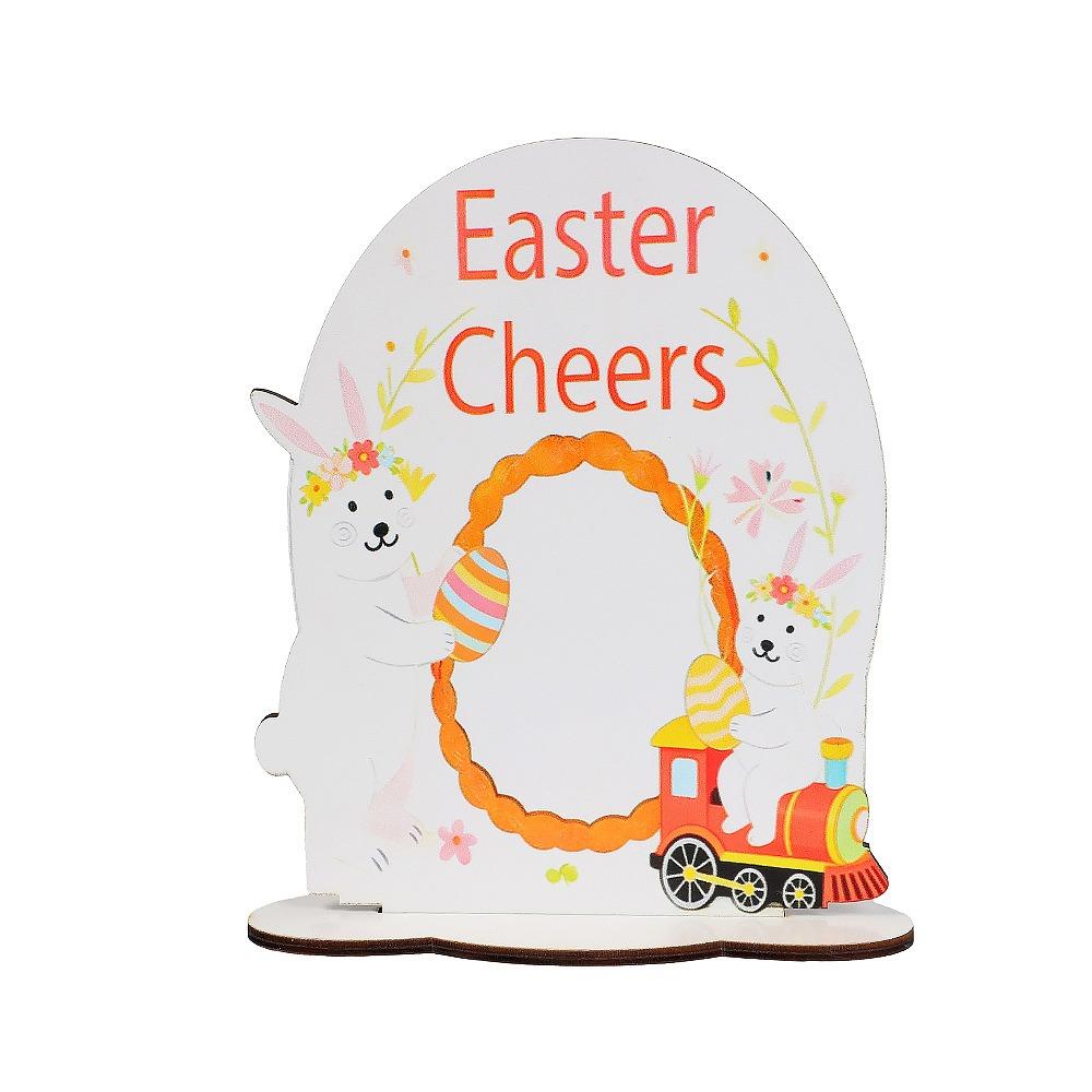 Handmade Easter Bunny Decor Cartoon Bunny Eggs Decor Easter Table Centerpieces  Tabletop Display