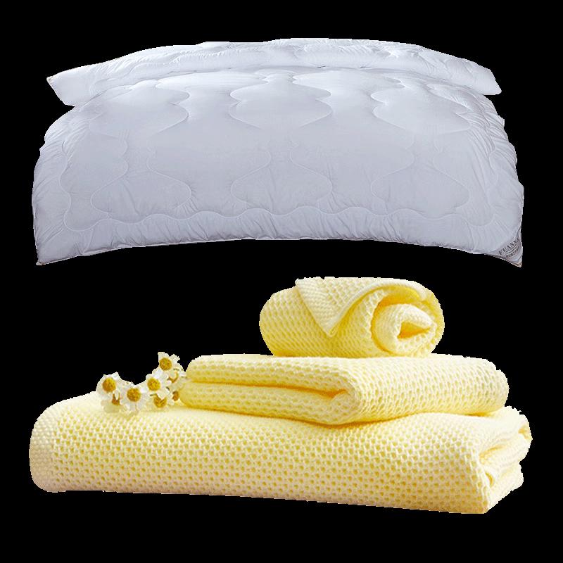 

FUANNA Cloud Dream Four-Season Quilt with Cotton Towel Set