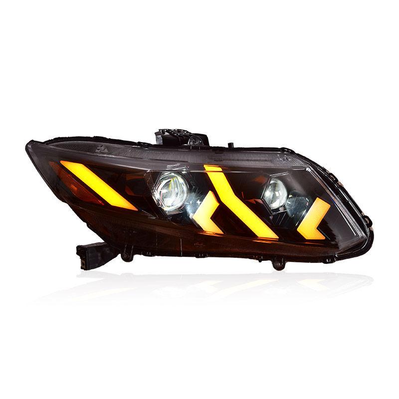 Honda Civic 9th Gen (2012-2015) LED Headlight Assembly: Dynamic DRL & Sequential Turn Signals