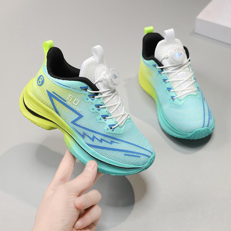 Boys basketball shoes 2025 summer new children's sports shoes medium and older children's running shoes students outdoor running shoes