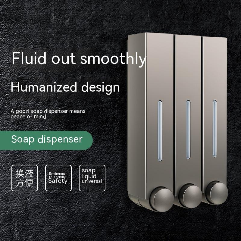 Dispensador de Jabón de 420 ml Montado en la Pared Manual Dispensador de Jabón para Ducha Gel de Ducha Pared Dispensador de Detergente para Baño Hotel Dropship