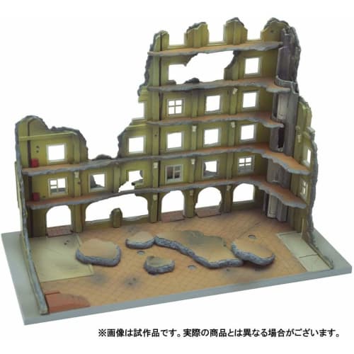Tomytec 1/144 DioColle Combat Series DCM04 Destroyed Building C Pre-painted Plastic Model 311874