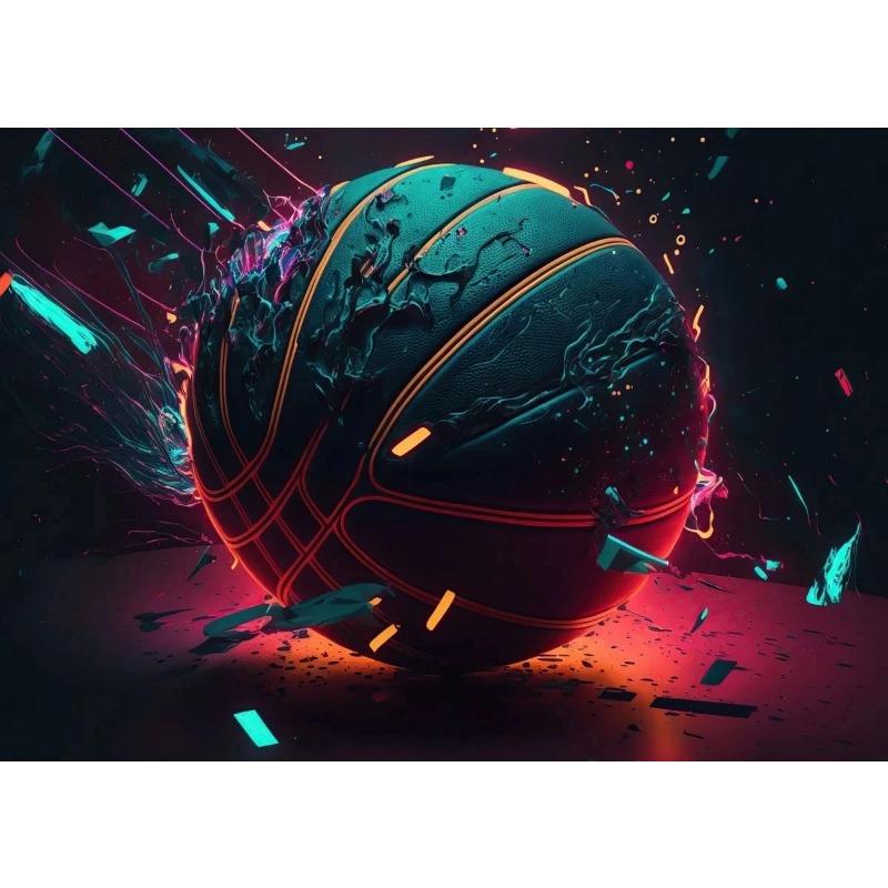 Nordic Colorful Sport Basketball Posters Prints Canvas Painting Sports Wall Art Picture for Kid Teen Boys Gift Room Gym Decor