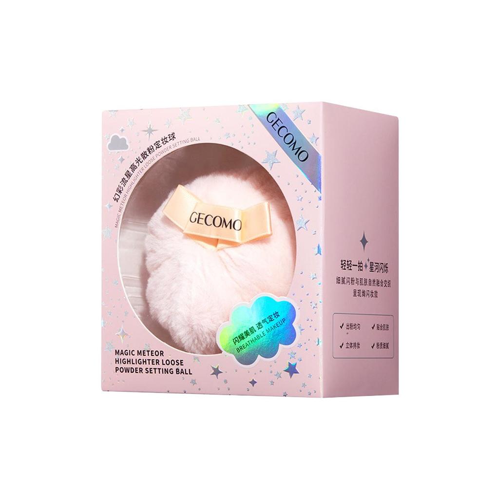 GECOMO Fairy Shiny Highlighter Ball, For Body Hair Highlights Pink Shimmer Powder Ball