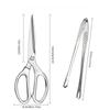 Heavy-Duty Stainless Steel Kitchen Scissors for Chicken and Fish