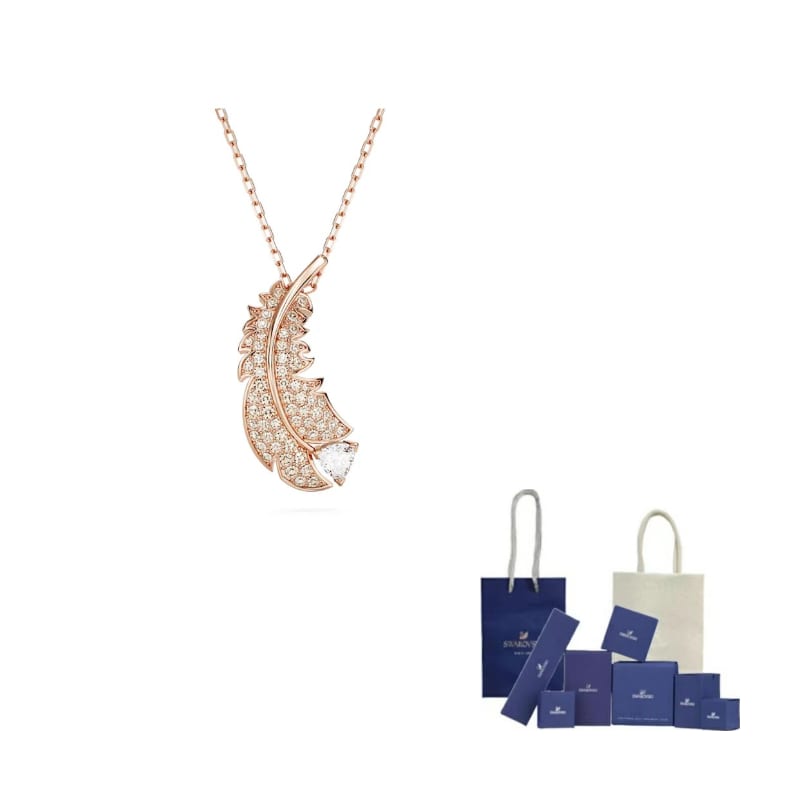 Swarovski Faux Crystal Necklaces Women`s Rose