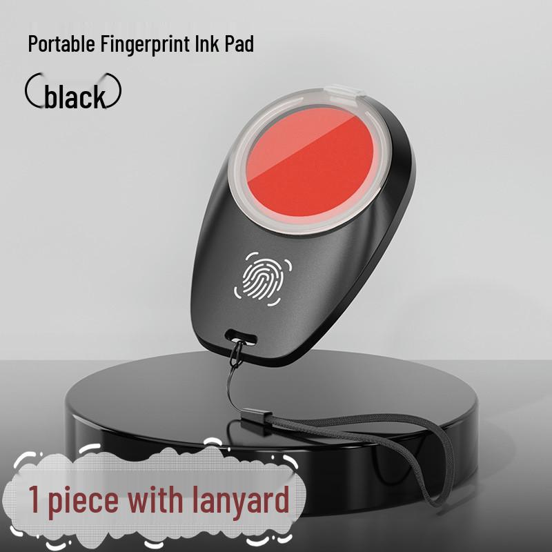 Schnelltrocknendes rotes Handabdruck-Stempelkissen - Tragbar und klein