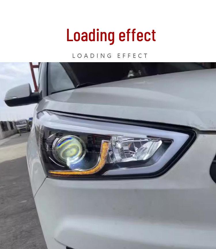LED Projector Headlight Assembly with DRL & Flowing Turn Signals for 2014-2019 Hyundai IX25