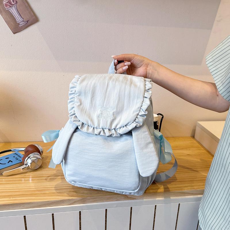 Schoolbag Korean Ins Rabbit Ears Small Backpack Female Niche High Value College Student Schoolbag Light Commuter Casual Backpack