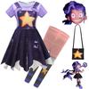 Conjuntos de Roupas e Bolsas Irregulares com Estampa Lily Lovebraids de Manga Curta para Meninas Halloween Cosplay Fantasias