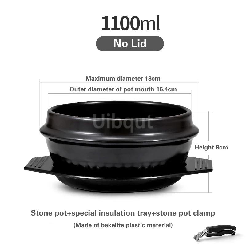 Korean Style Stone Pot Special for Rice Mixing Korean Commercial Little Pan Rice Small Casserole Small Ceramic Sand Pot Cookware