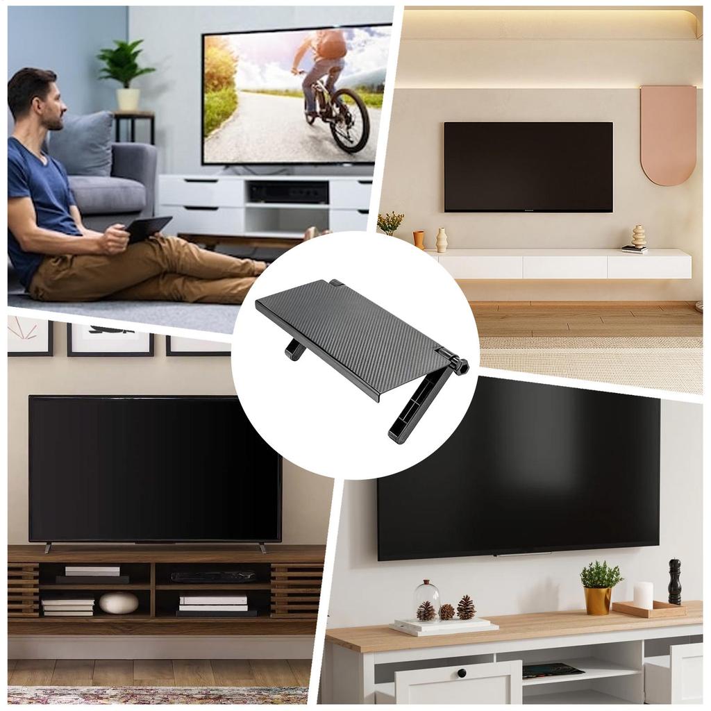 TV Shelf Adjustable Cable Box Shelf for Wall Mounted TV No Drill Stand Bracket for DVD Player Game Console Routers Speakers