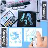 Children's Drawing Supplies, School Art Tools, Training and Teaching Props, Reusable, Ocean Series, Hollow Illustration Molds