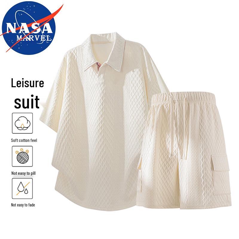 

NASA MARVEL Men s Waffle-Knit Short Sleeve T-Shirt & Shorts Set 5XL
