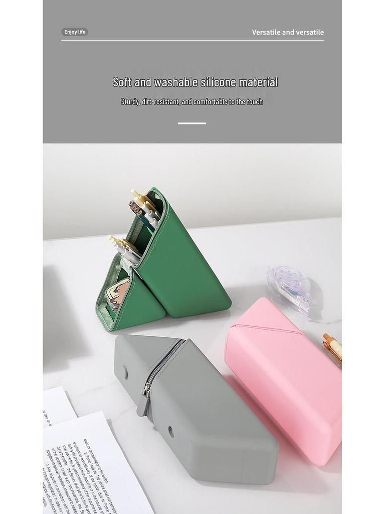 Teleskopisches Stifteetui und Stifthalter aus weichem Silikon mit hoher Kapazität