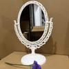 Rotating Double-Sided Makeup Mirror for Dressing Table - Princess Touch-up Mirror for Girls' Bedroom or Dormitory.