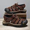 Fashion New Outdoor Summer Men Sandals Travel Leather Men's Casual Shoes Non-Slip Quick Dry Beach Shoes Male Roman Shoes Plus Size 39-48