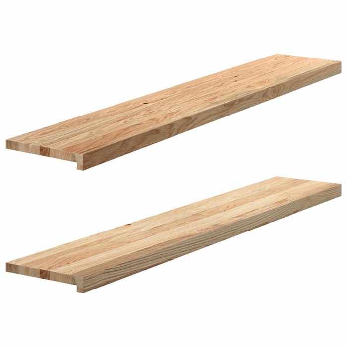 VidaXL Window Sills 2 Pcs Untreated 140x30x2cm Solid Oak Wood 4009115