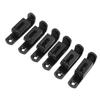6PCS Guitar Bridge Saddle Split Type Zinc Alloy Electric Guitar Saddle Replacement Black