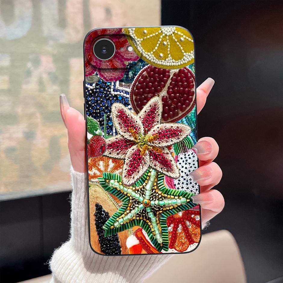 For iPhone17 17E 17Air 17Pro 17ProMax Case Pink Rose Rainbow Trendy Antifouling Bumper For iPhone17E iPhone 17 Pro Max Air Capa