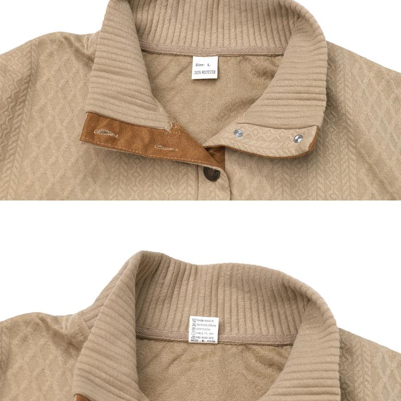 Heiß verkaufender Herrenpullover Frühling Herbst Outdoor Lässig Stehkragen Gestrickter Pullover Pullover Herren Langarm Jacquard Strickwaren Mantel