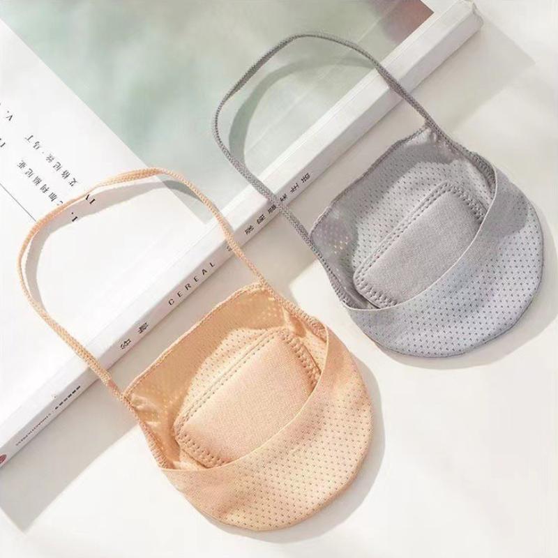 Women's Summer Shallow Mouth Suspender Boat Socks Invisible Socks High Heels Socks Half Palm Socks Suspender No Heel Boat Socks