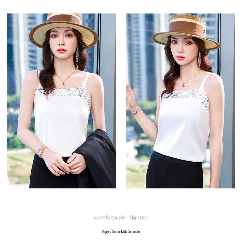 2026 Faux Silk Slim Fit Camisole Tank Top for Women - OL Professional Base Layer