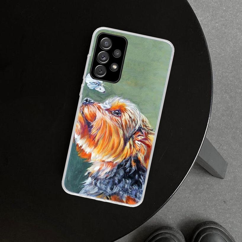 York Shire Terrier Dog Phone Case Cover For Samsung Galaxy A12 A22 A32 A52 A72 A02S A51 A50S A31 A20S A10S Note 20 Ultra 10 Plus