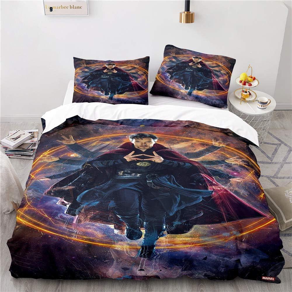 Doctor Strange Bettwäsche-Set Bettbezug-Set Leicht Weich Bettbezug Dekorative Bettwäsche Für Teenager Jungen Mädchen Geschenk Groß