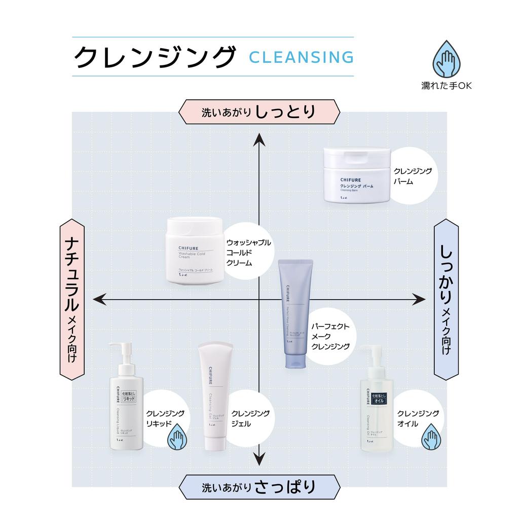 Chifure Perfect Makeup Cleansing Gel Cream 120g - Hydrating Face Cleanser