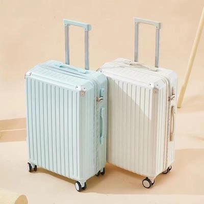 Large Capacity Durable Leather Suitcase with Combination Lock for Students and Women Influencers