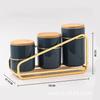3x Kitchen Canister Pots Storage Containers Jars for Snacks Cafe
