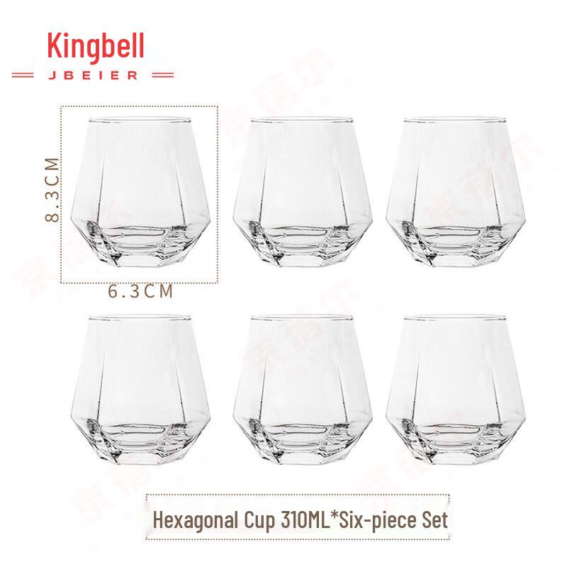 Jingbeier Transparent Glass Drinking Glasses - 6-Pack