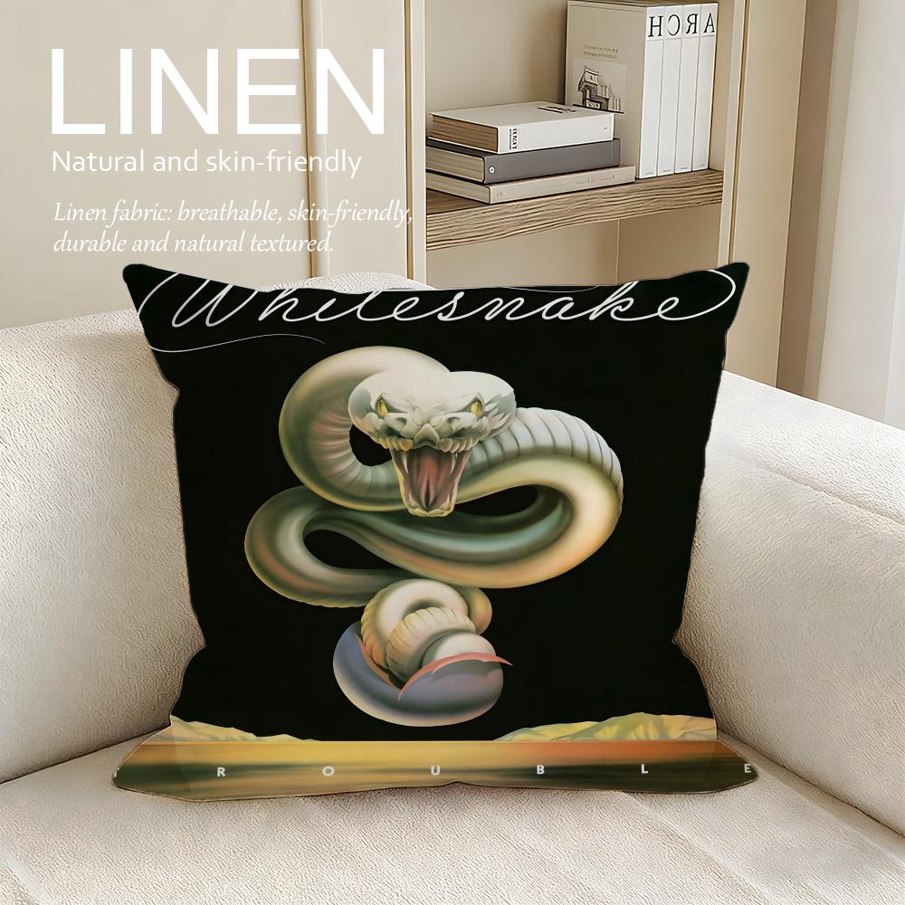 

Music Whitesnake Cushion Cover Pillowcase Set Pcs x x Breathable Washable Sofa Cushion Cover 30X30cm