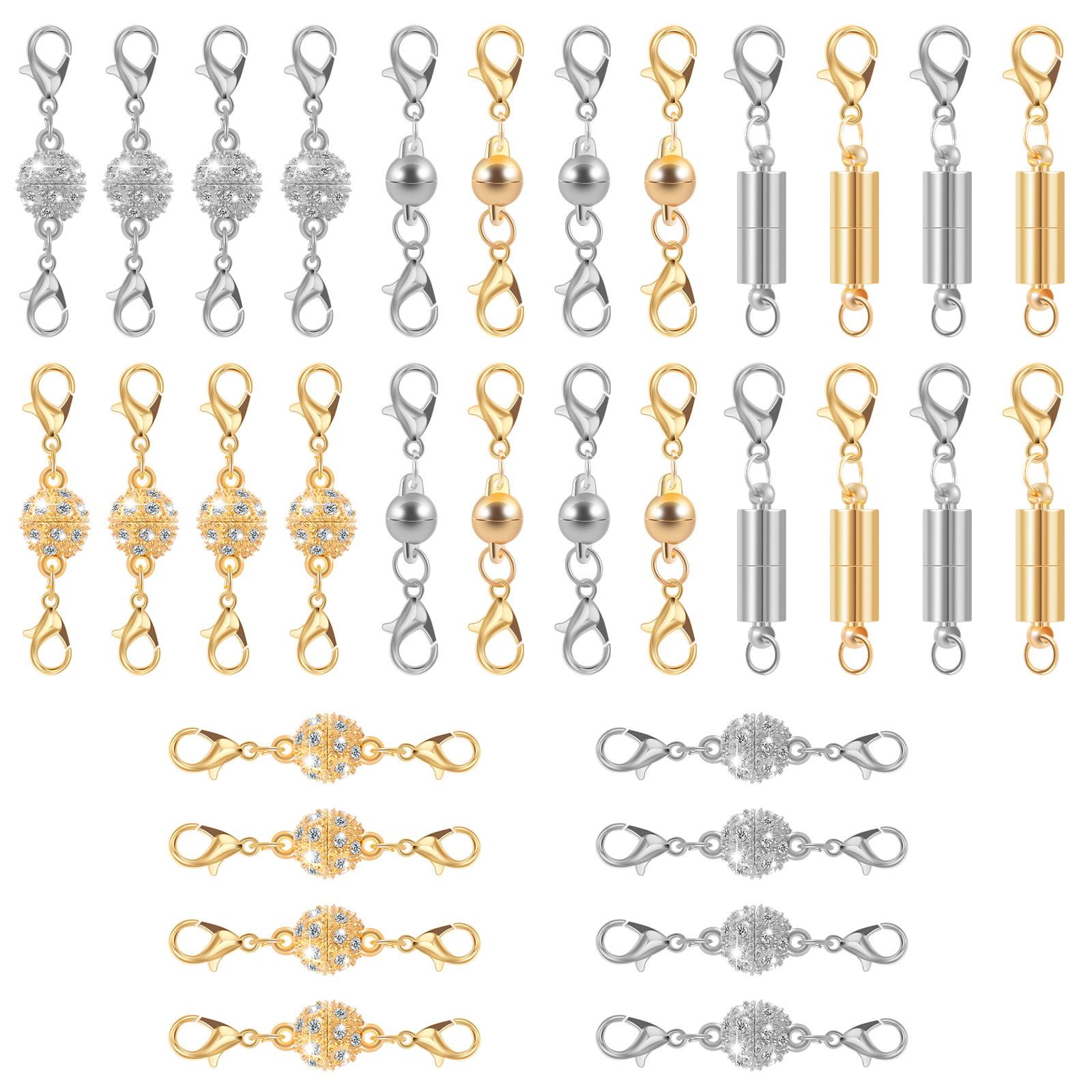 32 шт. Металлические магнитные застежки для ювелирных изделий, застежки для браслетов, застежки, магнитный отрывной коннектор для изготовления браслетов и ожерелий
